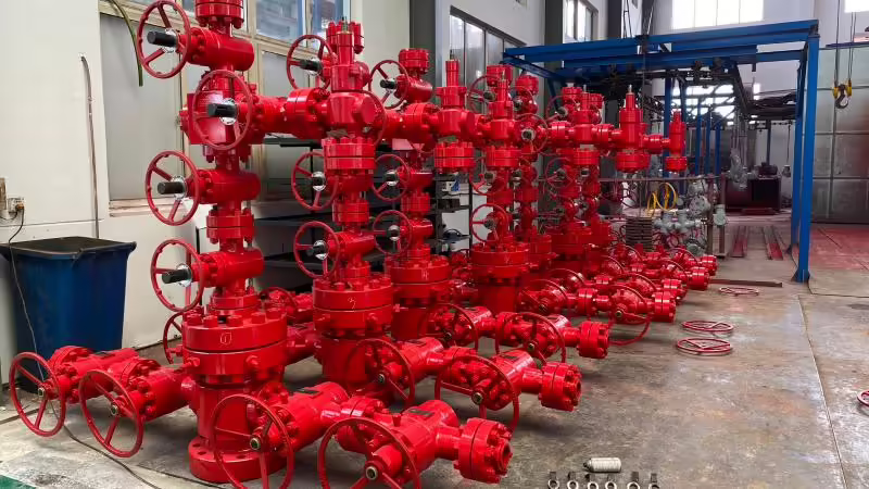 oil and gas well christmas tree