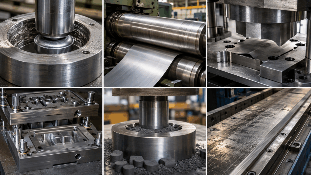 D3 Tool Steel applications in drawing dies, forming rolls, blanking dies, and wear resistant cold work tooling