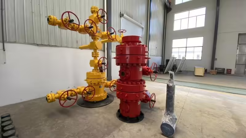 oil and gas well christmas tree